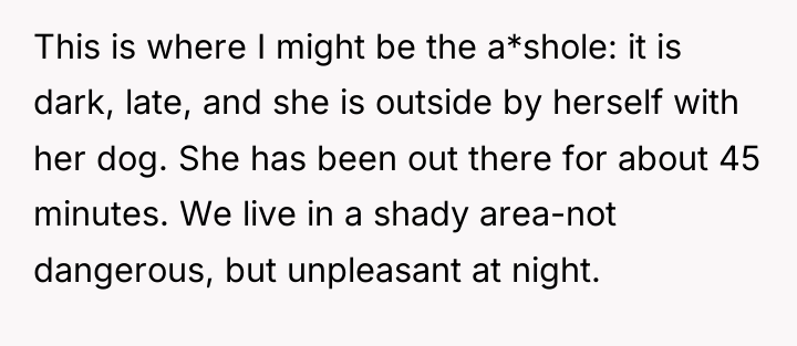 This is where I might be the a*shole: it is...