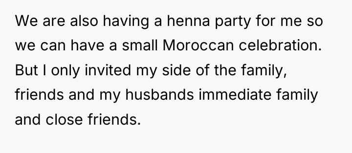 We are also having a henna party for me so...