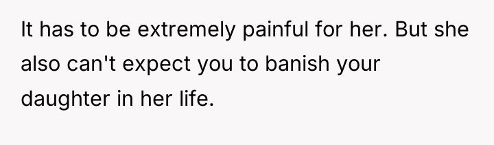 It has to be extremely painful for her. But she...