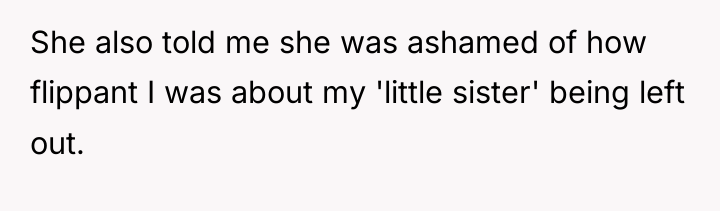 She also told me she was ashamed of how flippant...