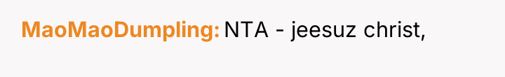 MaoMaoDumpling NTA - jeesuz christ,