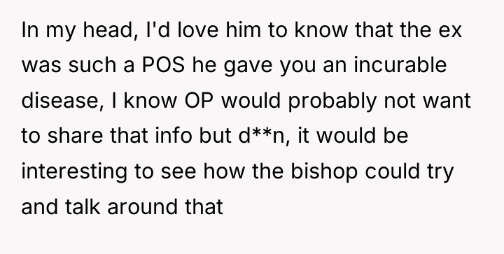 In my head, I'd love him to know that the...
