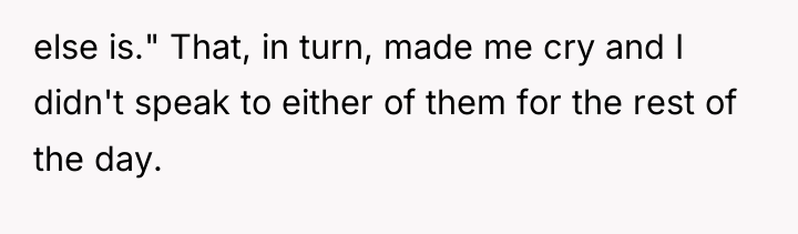 else is." That, in turn, made me cry and I...