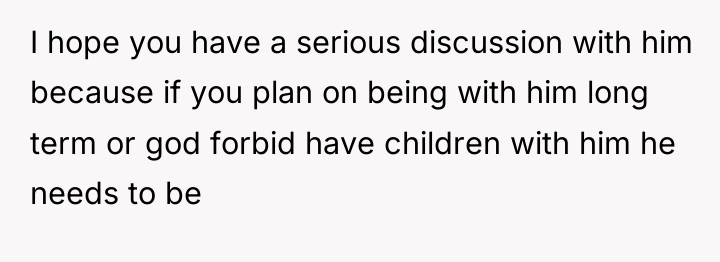 I hope you have a serious discussion with him because...