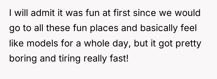 I will admit it was fun at first since we...