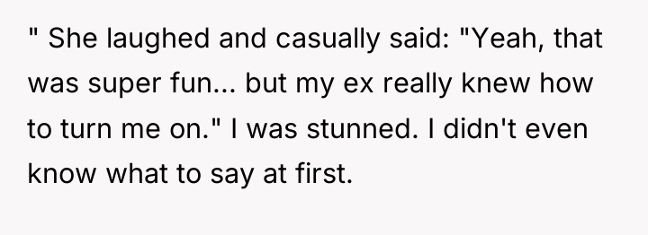 " She laughed and casually said: "Yeah, that was super...