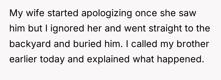 My wife started apologizing once she saw him but I...