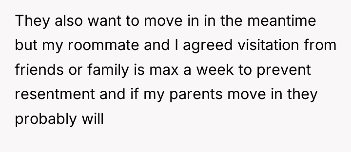 They also want to move in in the meantime but...