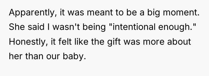 Apparently, it was meant to be a big moment. She...