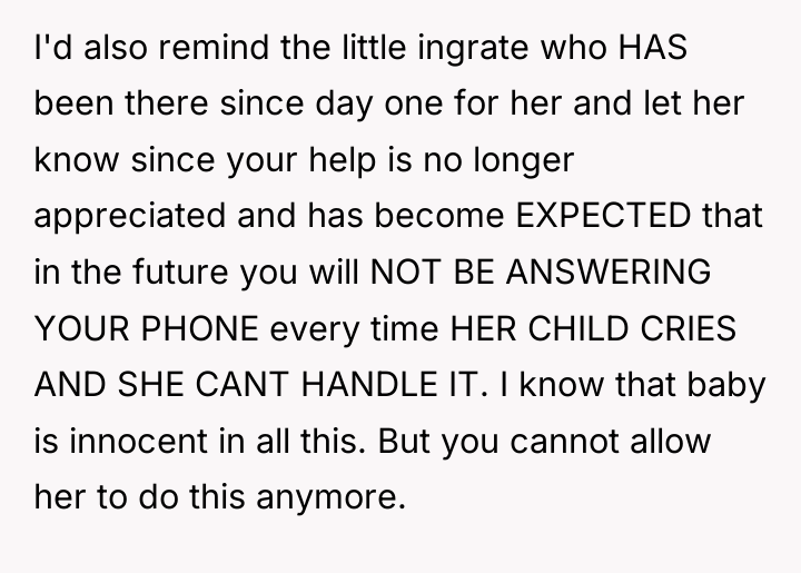 I'd also remind the little ingrate who HAS been there...