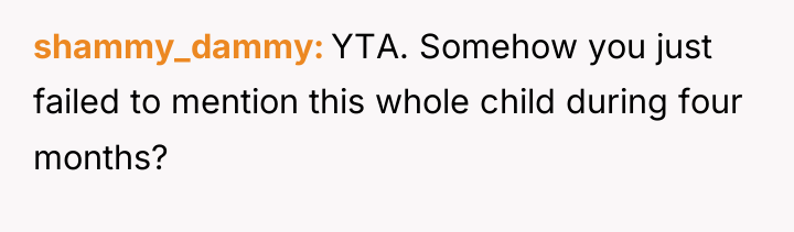 shammy_dammy YTA. Somehow you just failed to mention this whole...
