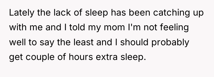 Lately the lack of sleep has been catching up with...