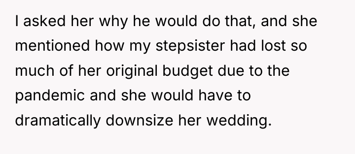 I asked her why he would do that, and she...