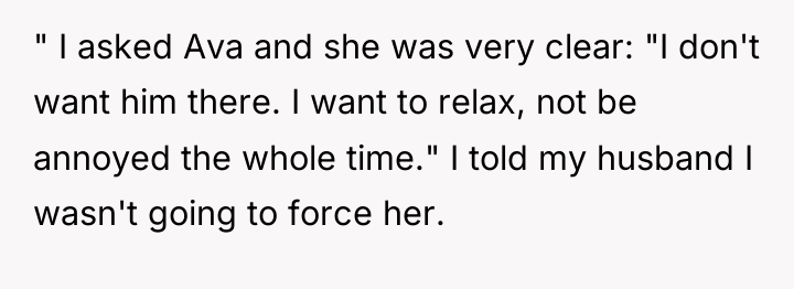 " I asked Ava and she was very clear: "I...