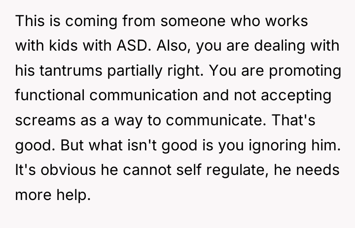 This is coming from someone who works with kids with...
