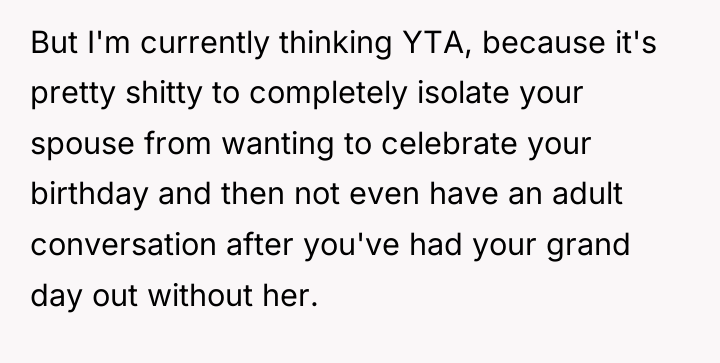 But I'm currently thinking YTA, because it's pretty shitty to...