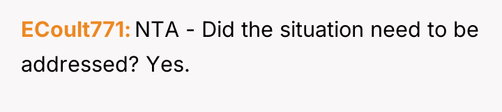ECoult771 NTA - Did the situation need to be addressed?...