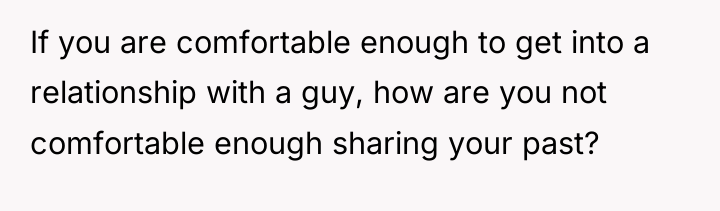 If you are comfortable enough to get into a relationship...