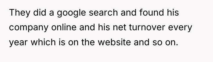 They did a google search and found his company online...
