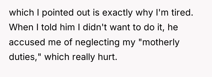which I pointed out is exactly why I'm tired. When...
