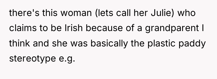 there's this woman (lets call her Julie) who claims to...