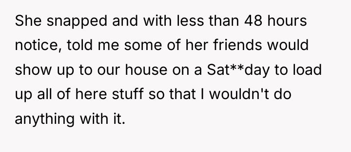 She snapped and with less than 48 hours notice, told...