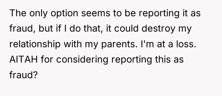 The only option seems to be reporting it as fraud,...