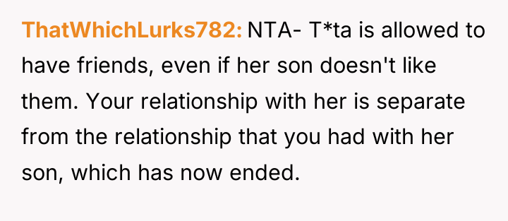 ThatWhichLurks782 NTA- T*ta is allowed to have friends, even if...