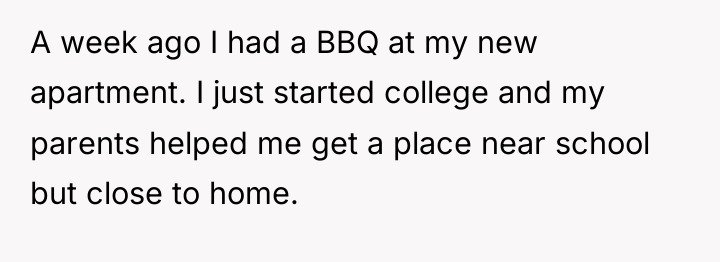 A week ago I had a BBQ at my new...