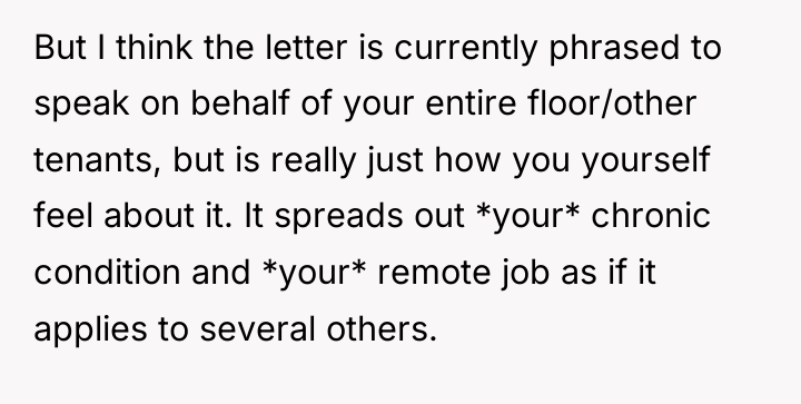 But I think the letter is currently phrased to speak...