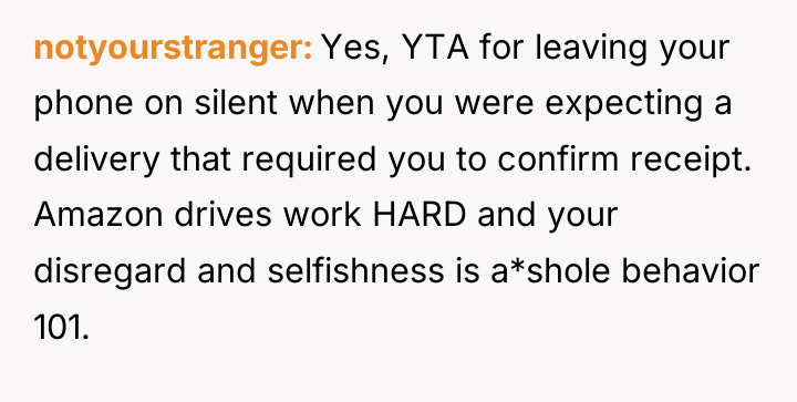 notyourstranger Yes, YTA for leaving your phone on silent when...
