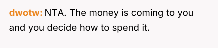 dwotw NTA. The money is coming to you and you...