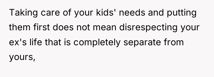 Taking care of your kids' needs and putting them first...