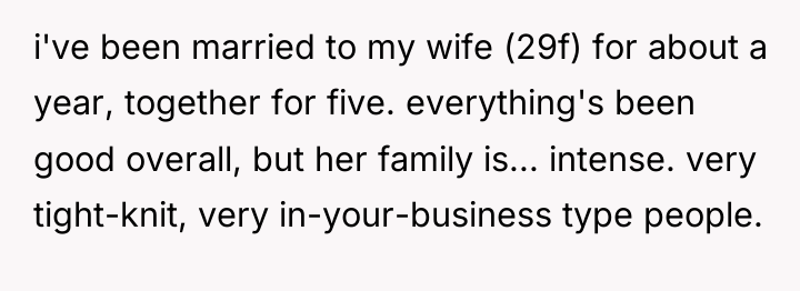 i've been married to my wife (29f) for about a...