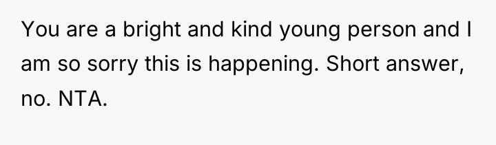 You are a bright and kind young person and I...