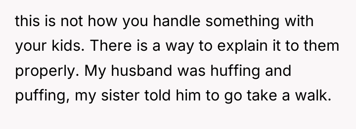 this is not how you handle something with your kids....