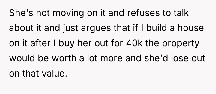 She's not moving on it and refuses to talk about...
