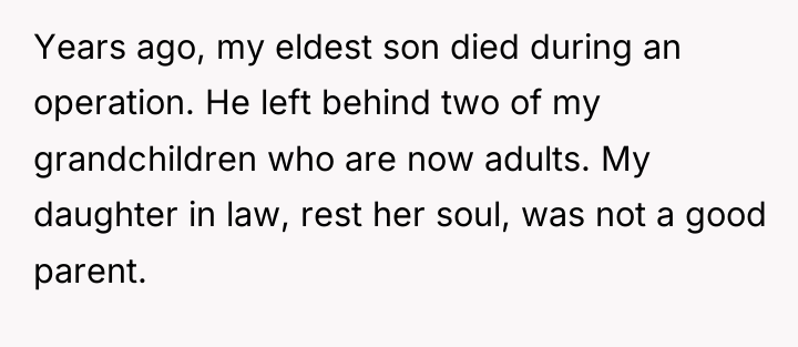 Years ago, my eldest son died during an operation. He...