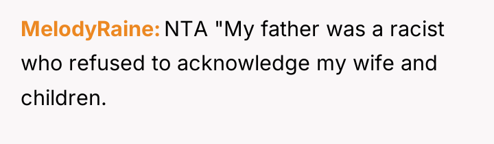 MelodyRaine NTA "My father was a racist who refused to...