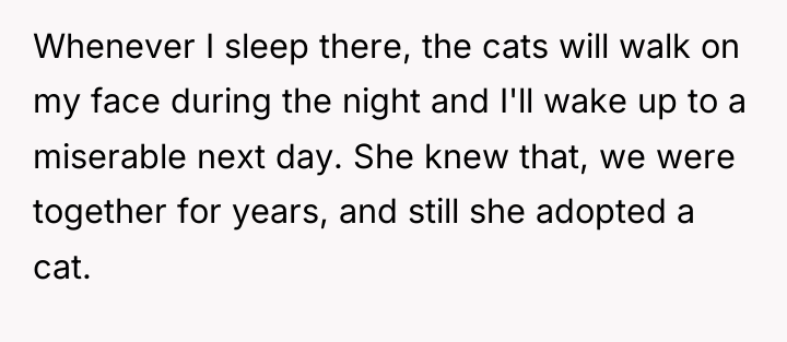 Whenever I sleep there, the cats will walk on my...
