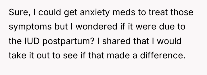 Sure, I could get anxiety meds to treat those symptoms...