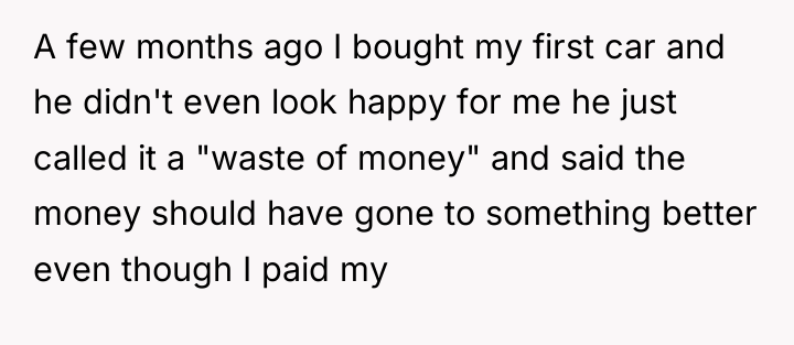 A few months ago I bought my first car and...