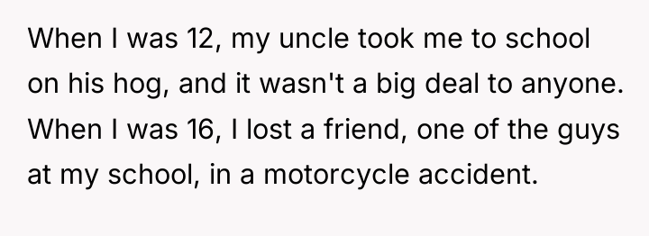 When I was 12, my uncle took me to school...
