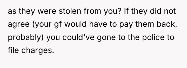 as they were stolen from you? If they did not...