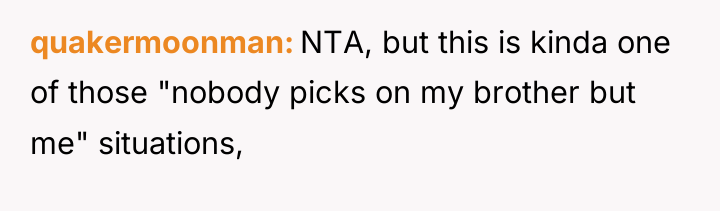 quakermoonman NTA, but this is kinda one of those "nobody...