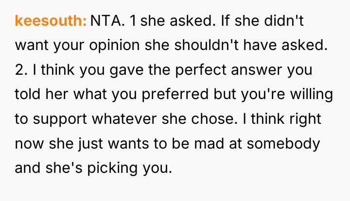 keesouth NTA. 1 she asked. If she didn't want your...