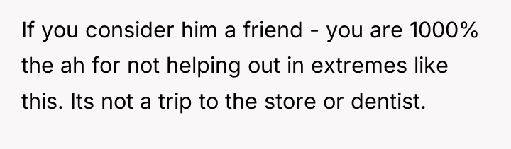 If you consider him a friend - you are 1000%...
