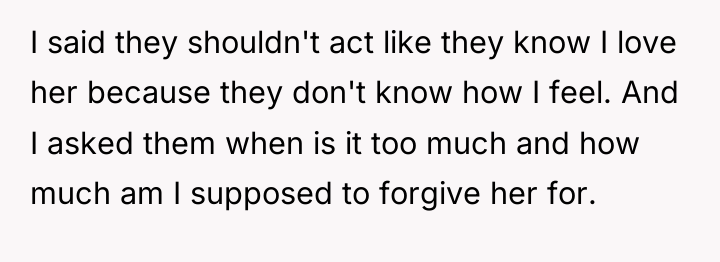 I said they shouldn't act like they know I love...