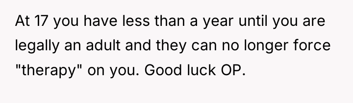 At 17 you have less than a year until you...
