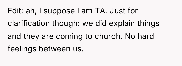 Edit: ah, I suppose I am TA. Just for clarification...
